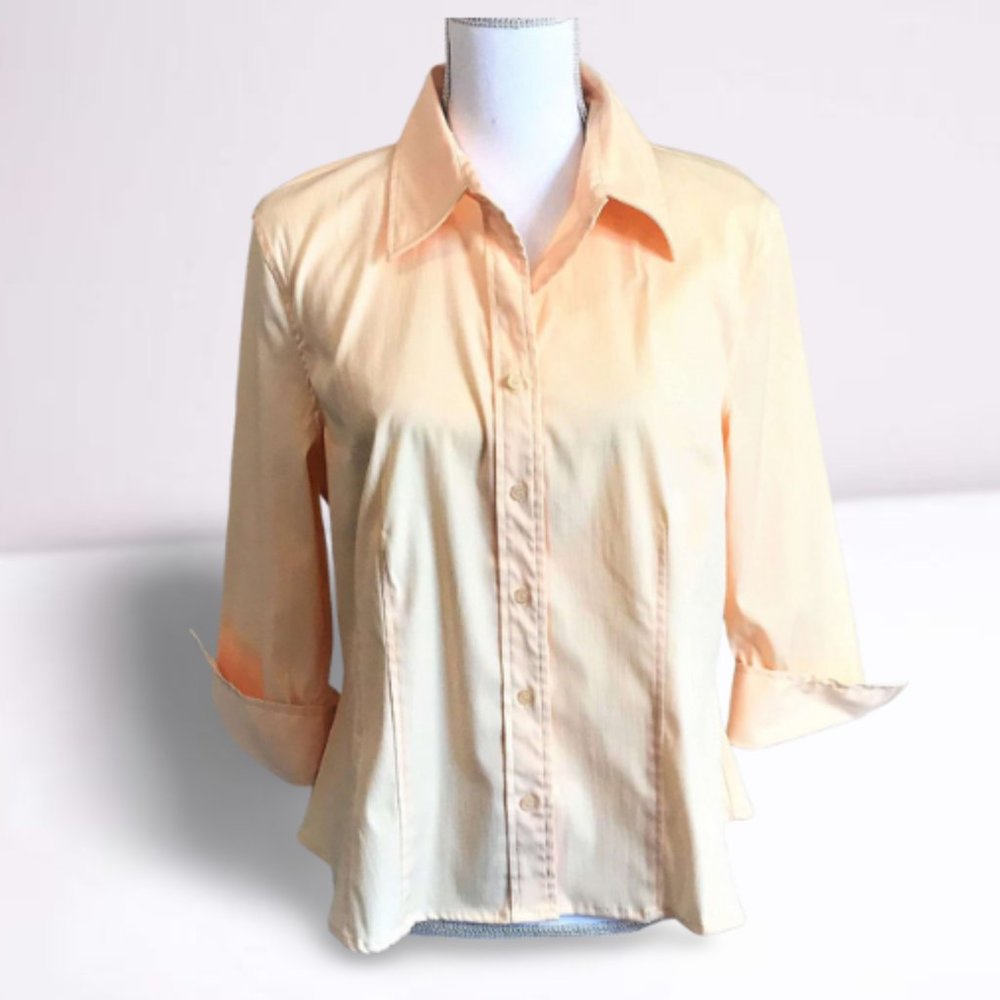 YELLOW FITTED BUTTON DOWN SHIRT SIZE XL